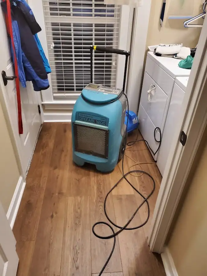 Commercial dehumidifier deployed for Flood Damage Cleanup in San Elizario
