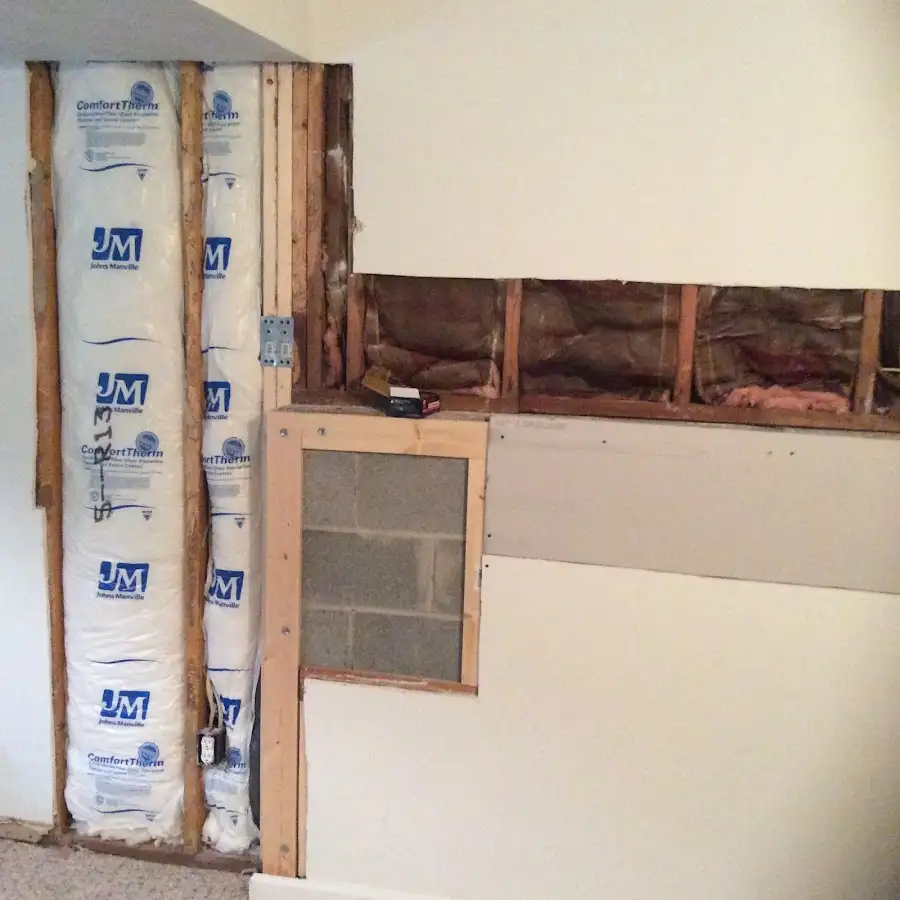 Wall insulation replacement during Contents Cleaning & Restoration in San Elizario